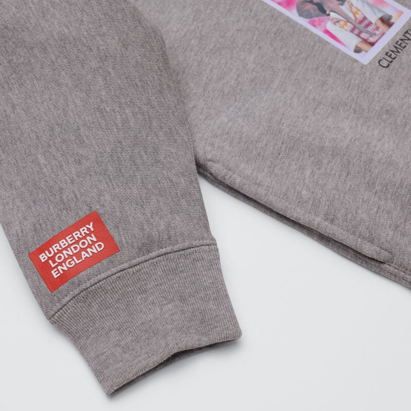 Girls Grey Melange Cotton Jersy Dress
