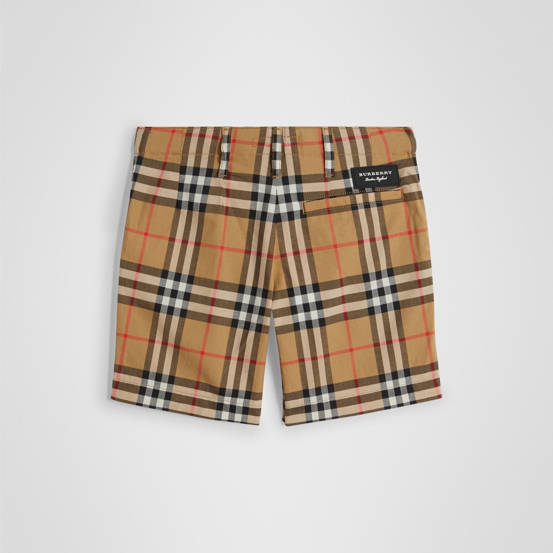 Boys Antique Yellow Cotton Shorts