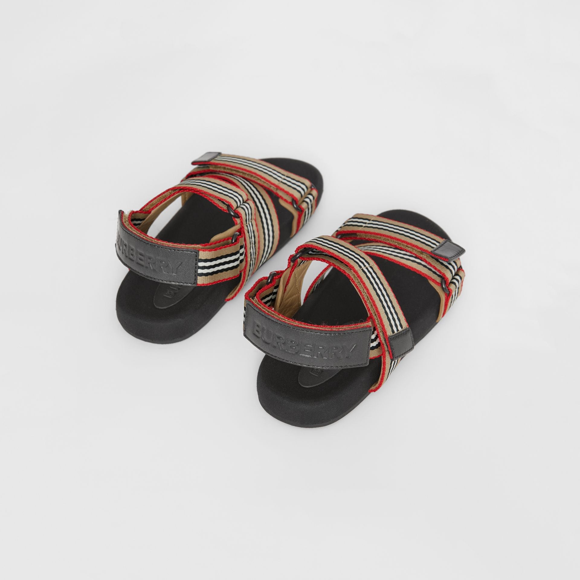 Boys & Girls Arch Beige & Black Cotton Sandals