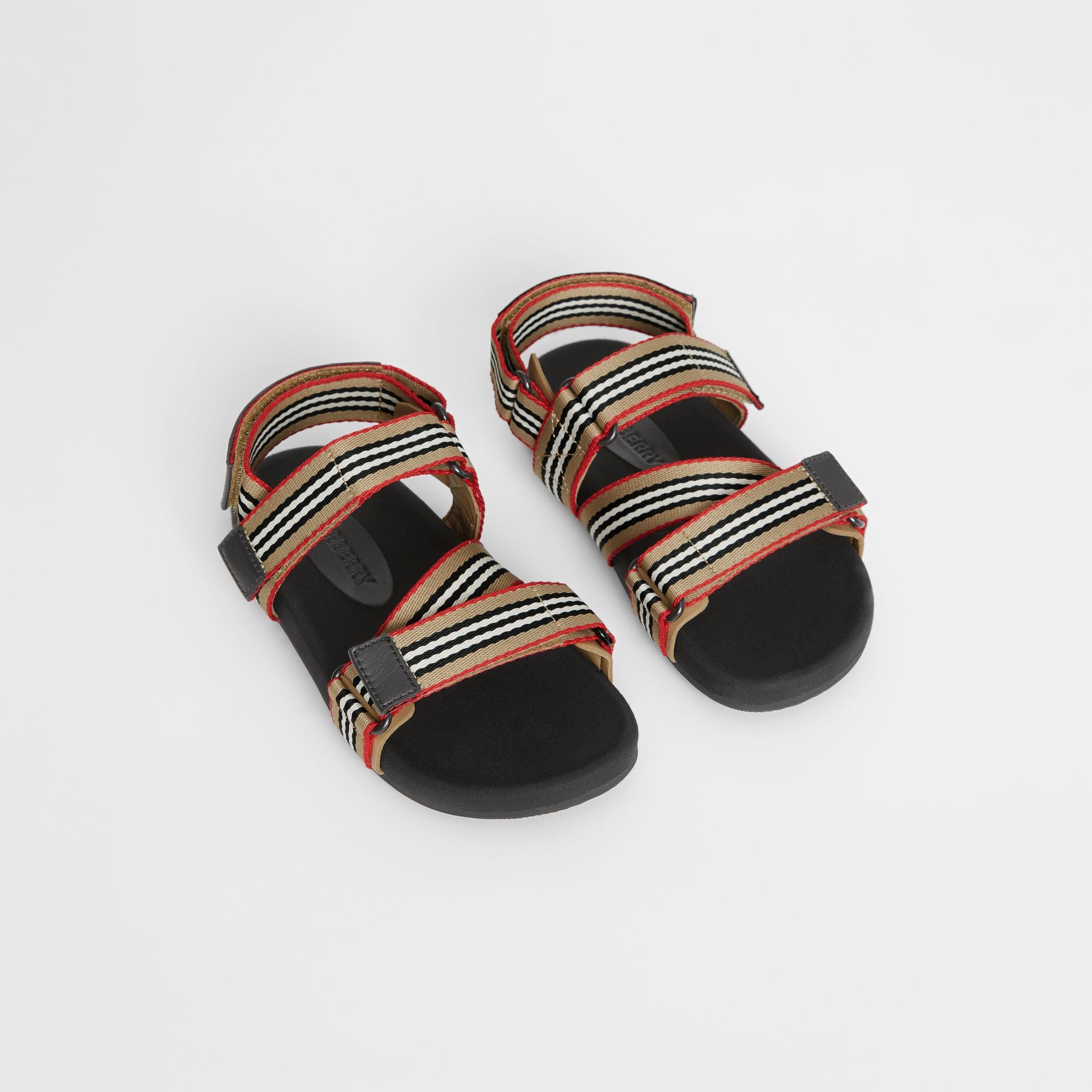 Boys & Girls Arch Beige & Black Cotton Sandals