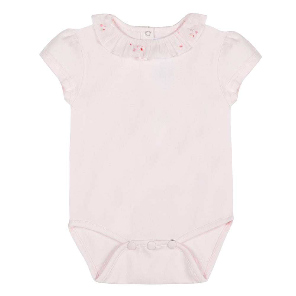 Girls Pale pink Cotton Babysuit