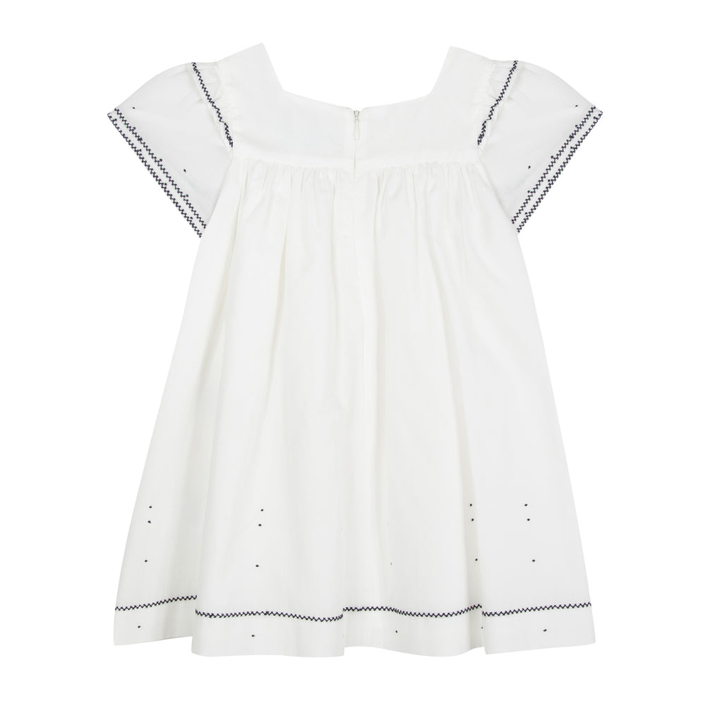 Girls White Cotton Dresses