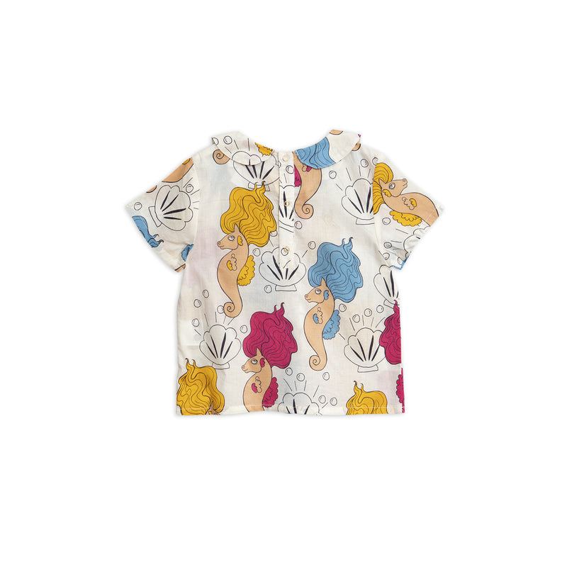 Girls Off-white Cotton Shirt
