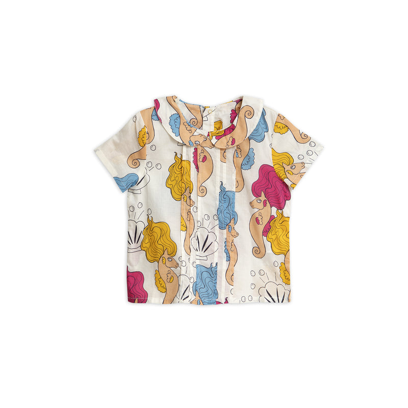 Girls Off-white Cotton Shirt