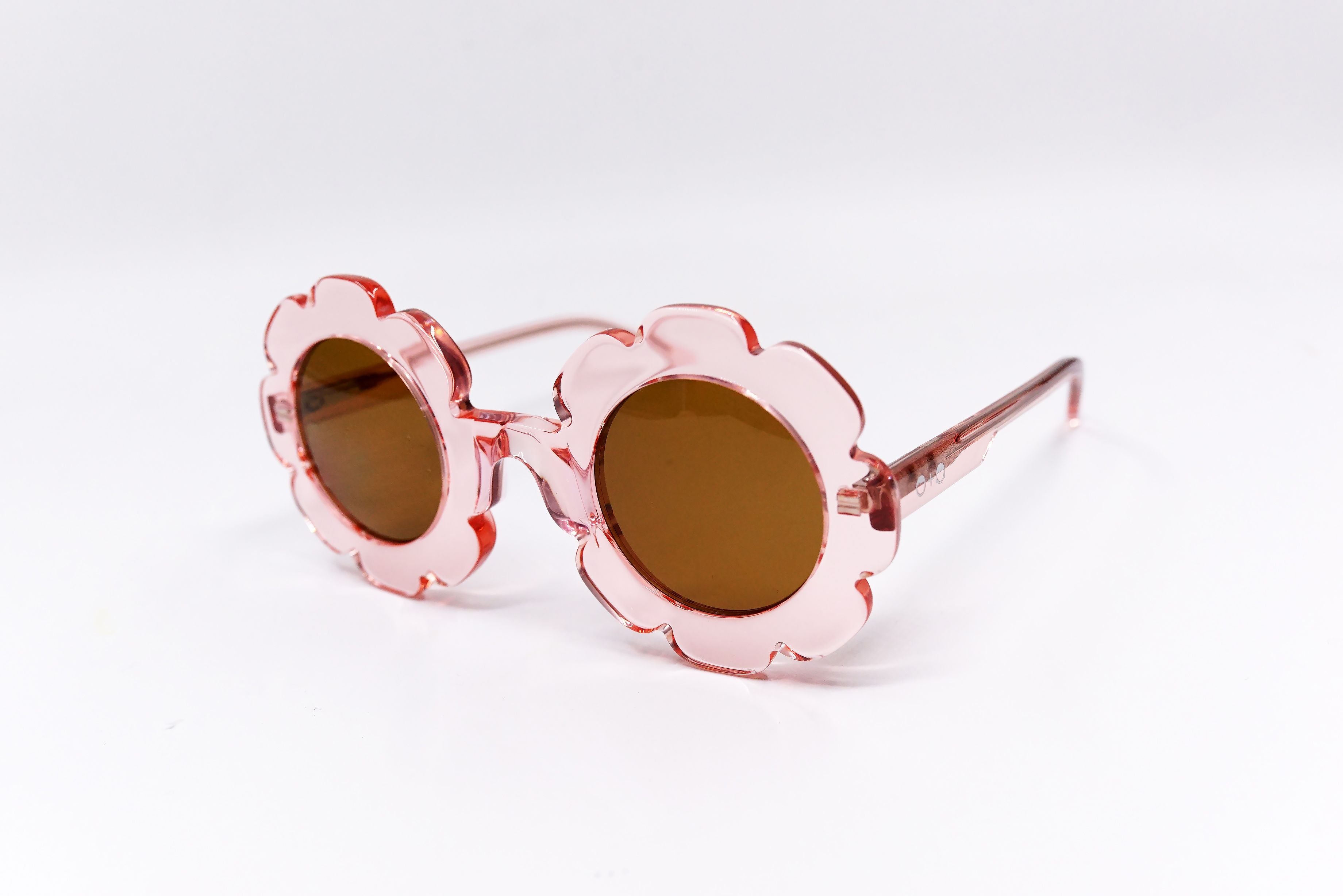 'Pixie' Bio Transparent Romantic Pink Sunglasses