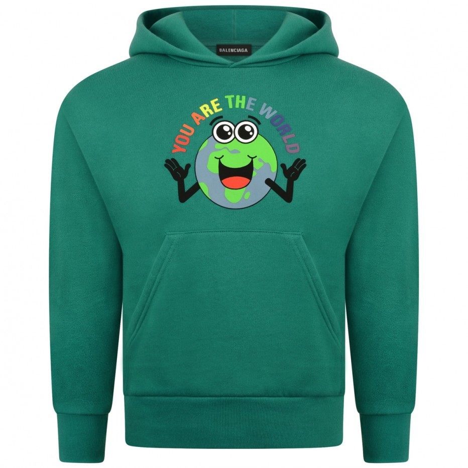 Boys & Girls Green Hooded Sweater