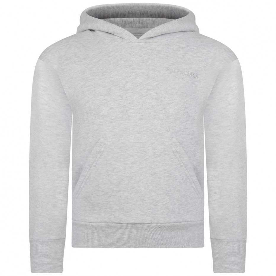 Boys & Girls Gray Hooded Cotton Sweater