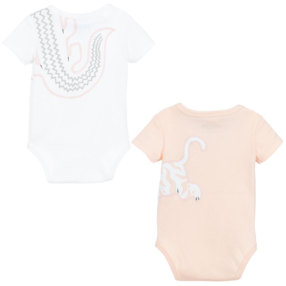 Baby Girls White & Pink Cotton Sets