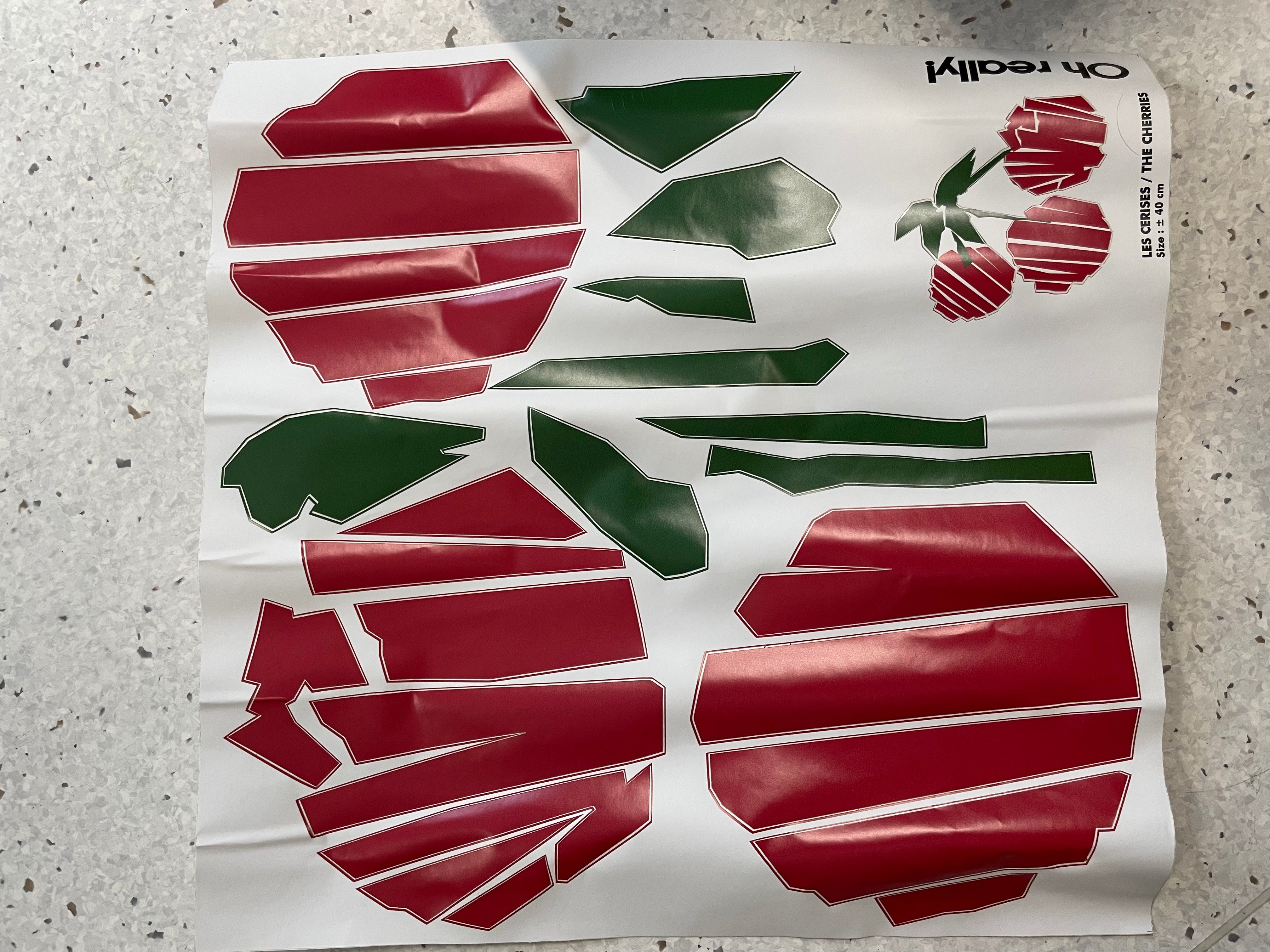 Cherries Stickers( 40 x 40 cm )