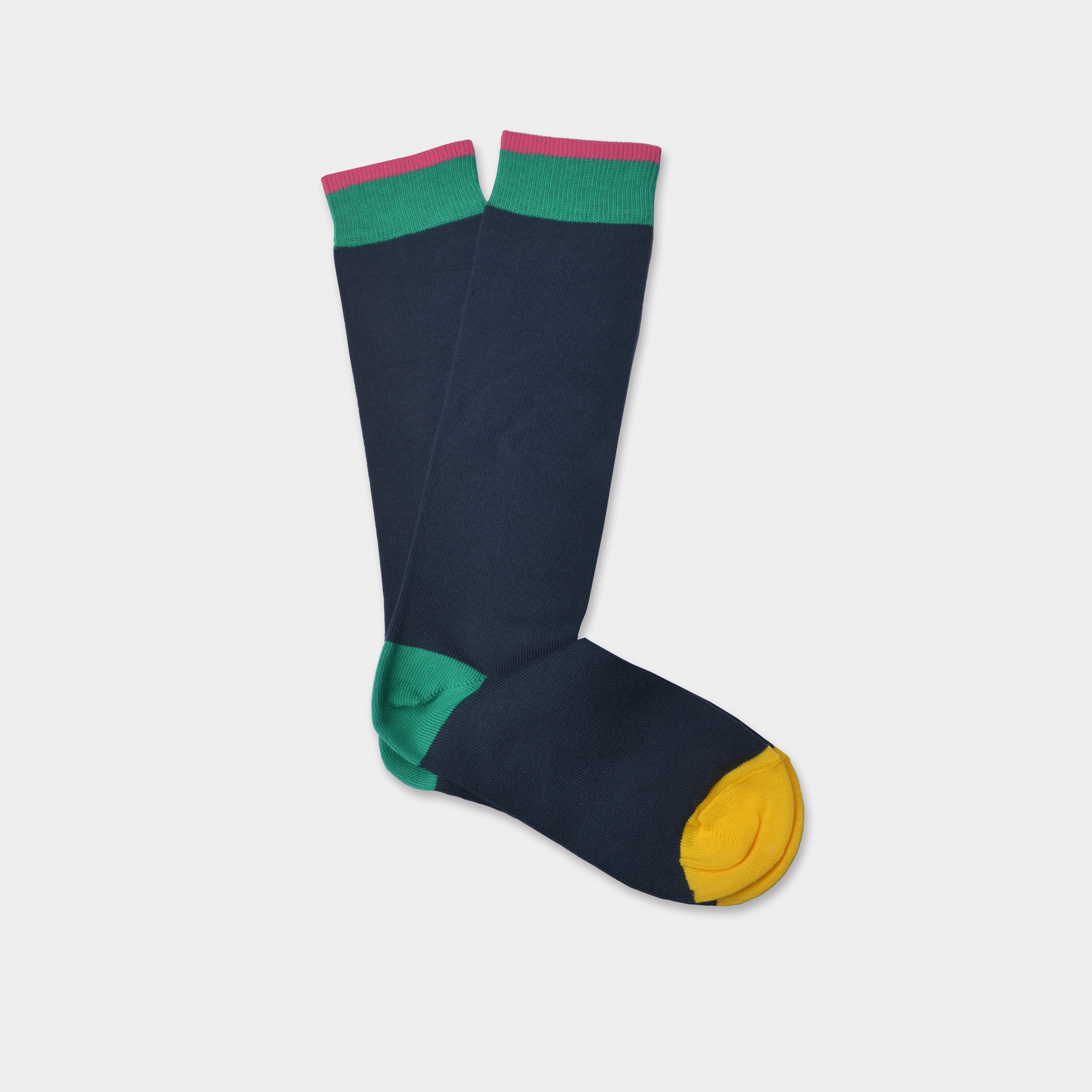 Girls Navy Blue Cotton Socks