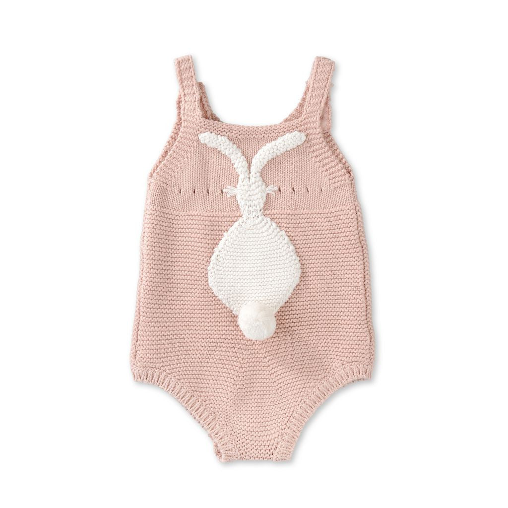 Baby Pink Bunny Trims Bodysuit - CÉMAROSE | Children's Fashion Store - 2