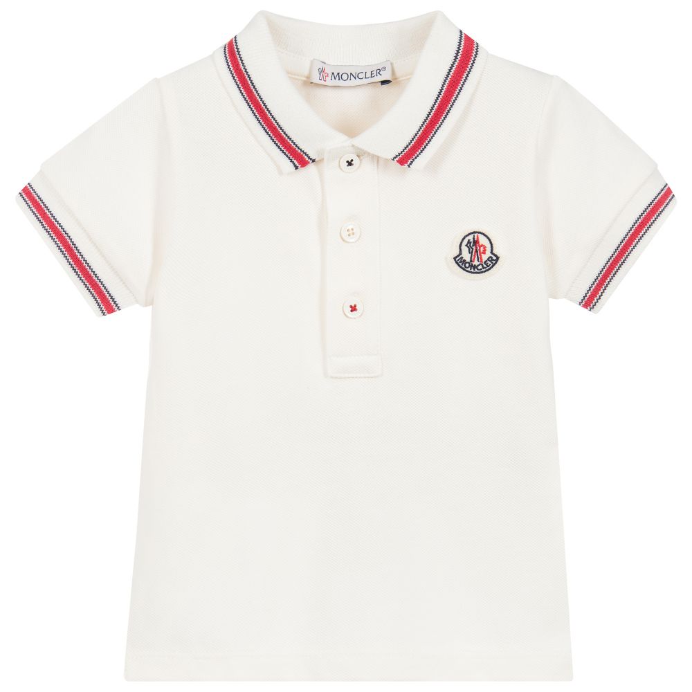 Baby Boys Ivory Cotton Polo Shirt