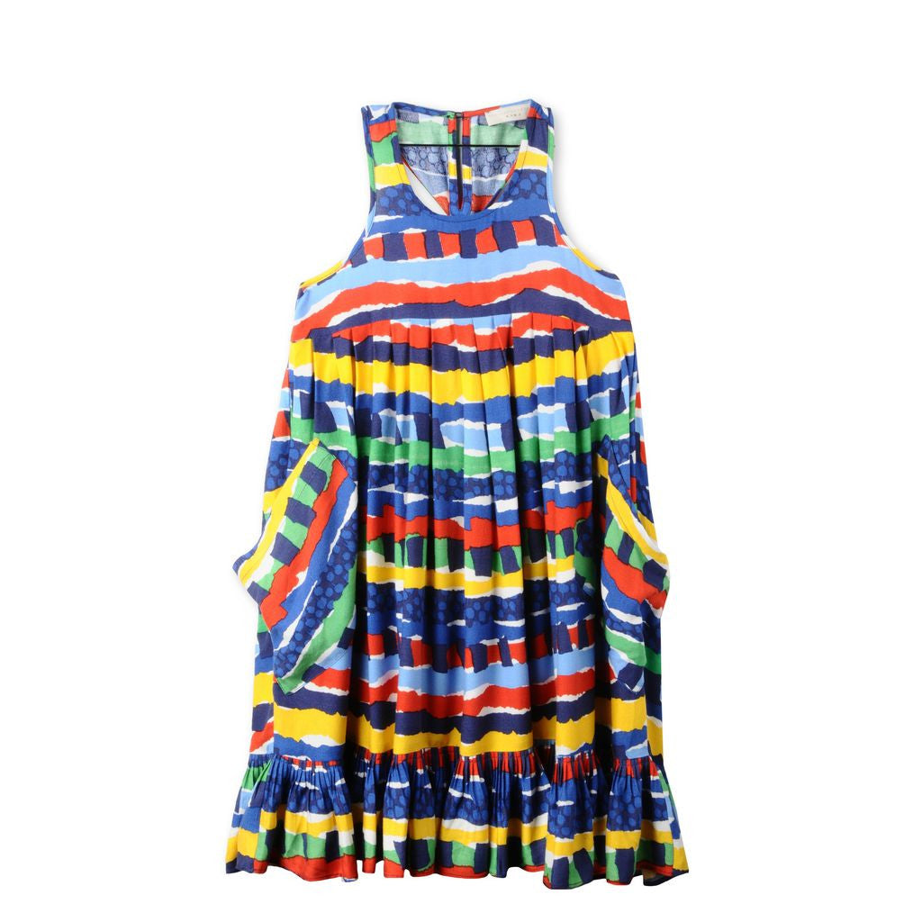 Girls Island Festival Print Poco Dress - CÉMAROSE | Children's Fashion Store - 1