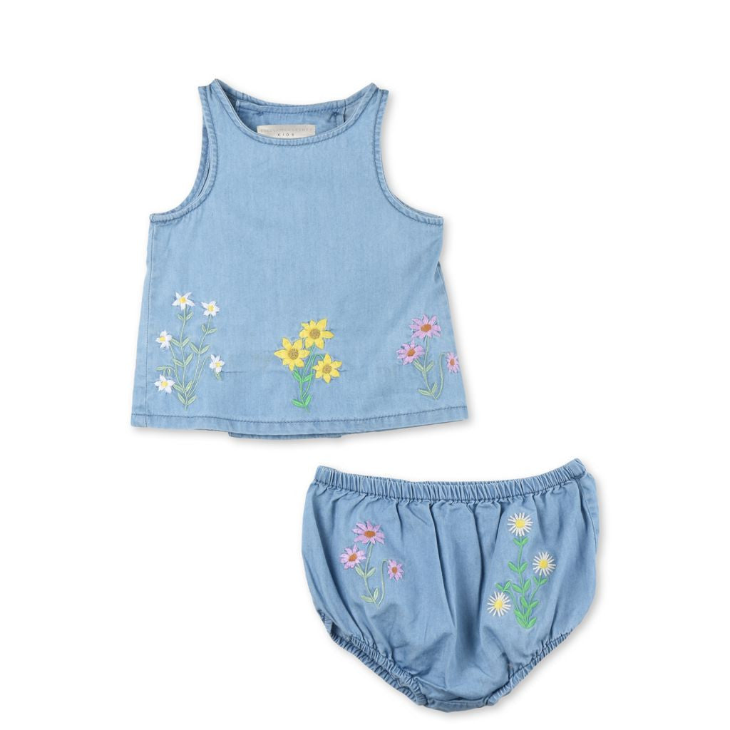 Baby Girls Floral Embroidered Violetta Dress - CÉMAROSE | Children's Fashion Store - 1