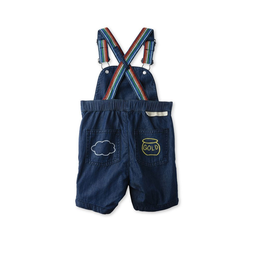 Baby Girls Blue Rainbow Jean Dungaree - CÉMAROSE | Children's Fashion Store - 2