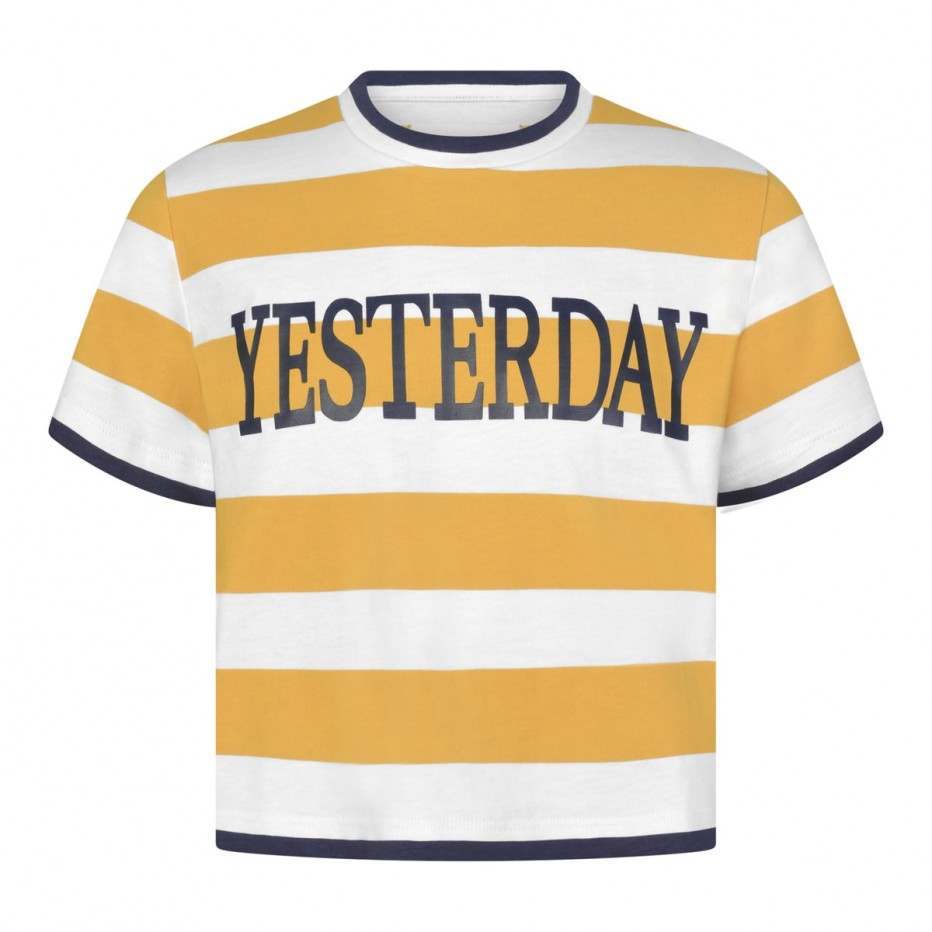 Girls Yellow Yesterday Cotton T-shirt