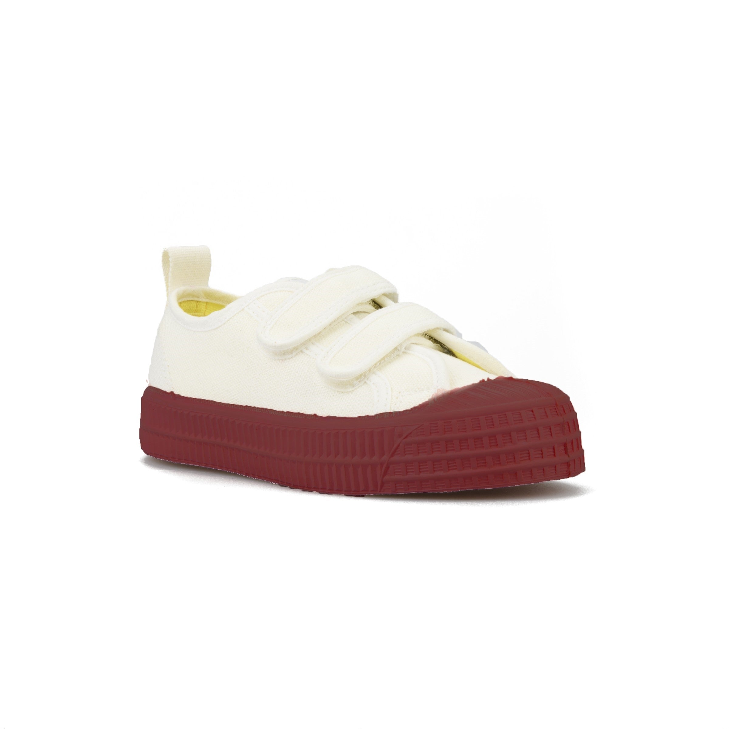 Girls White & Red Velcro Shoes