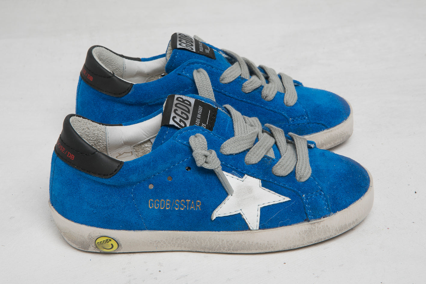 Baby Boys Blue & White Star Leather Shoes