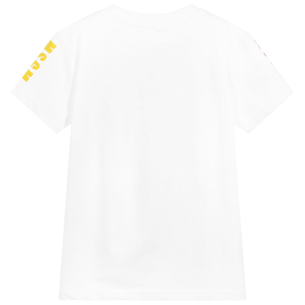 Boys & Girls White Logo Cotton T-shirt