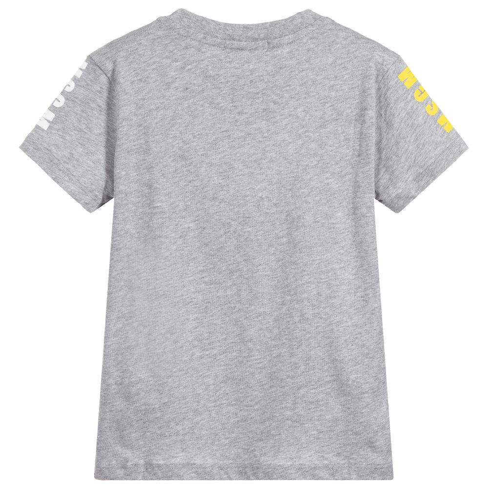 Boys & Girls Grey Logo Cotton T-shirt