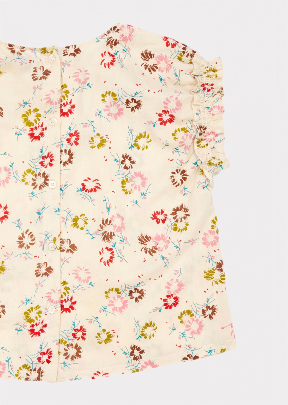 Baby Girls Cream Flower Print Cotton Sets
