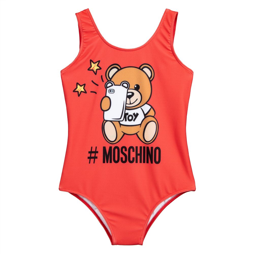 Girls Red Teddy Swimsuit