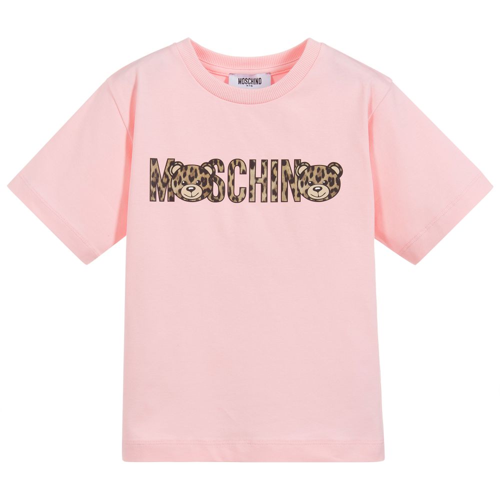 Girls Pink Maxi Cotton T-shirt