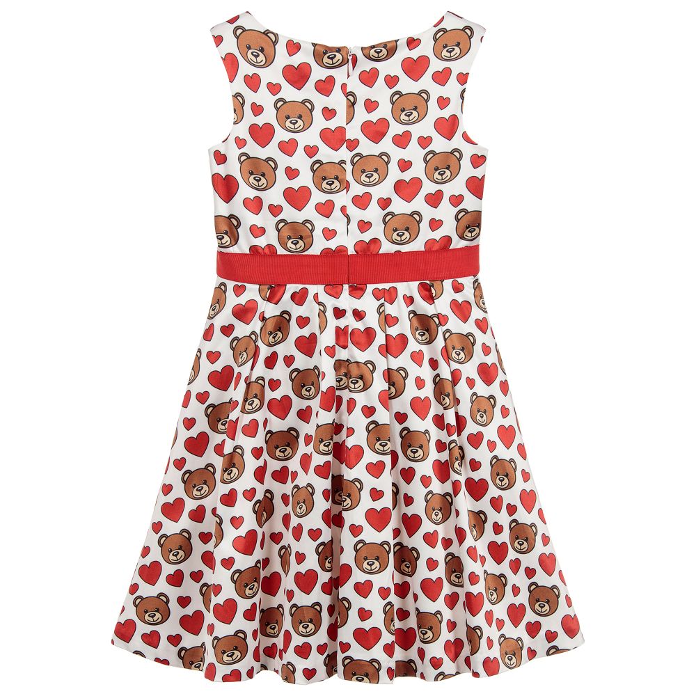 Girls Red Toy Hearts Dress
