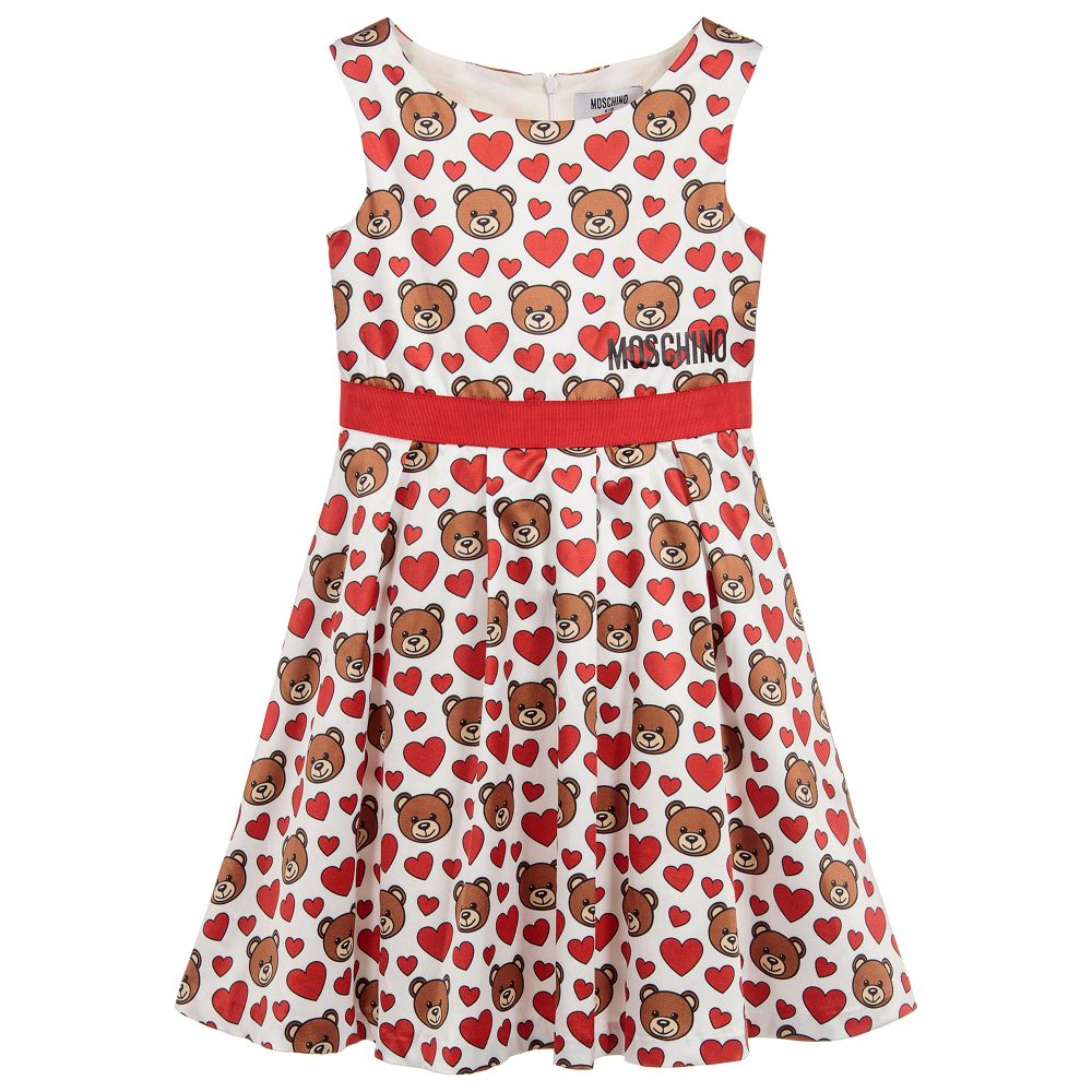 Girls Red Toy Hearts Dress