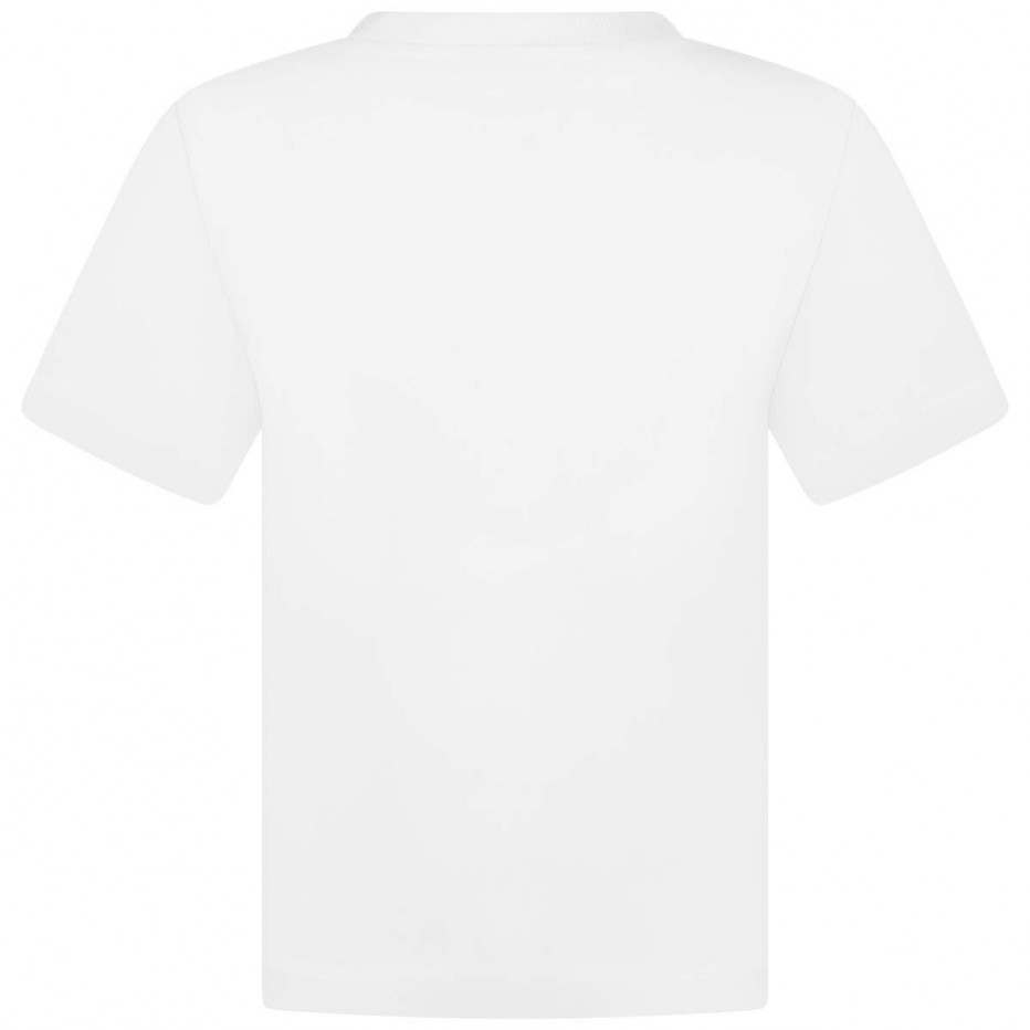 Boys White Logo Cotton T-shirt