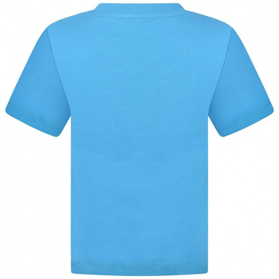 Boys Blue Logo Cotton T-shirt