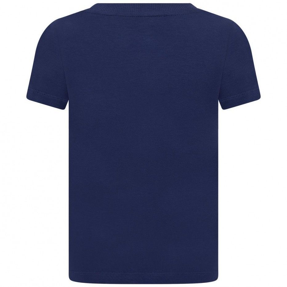 Boys & Girls Dark Blue Cotton T-Shirt