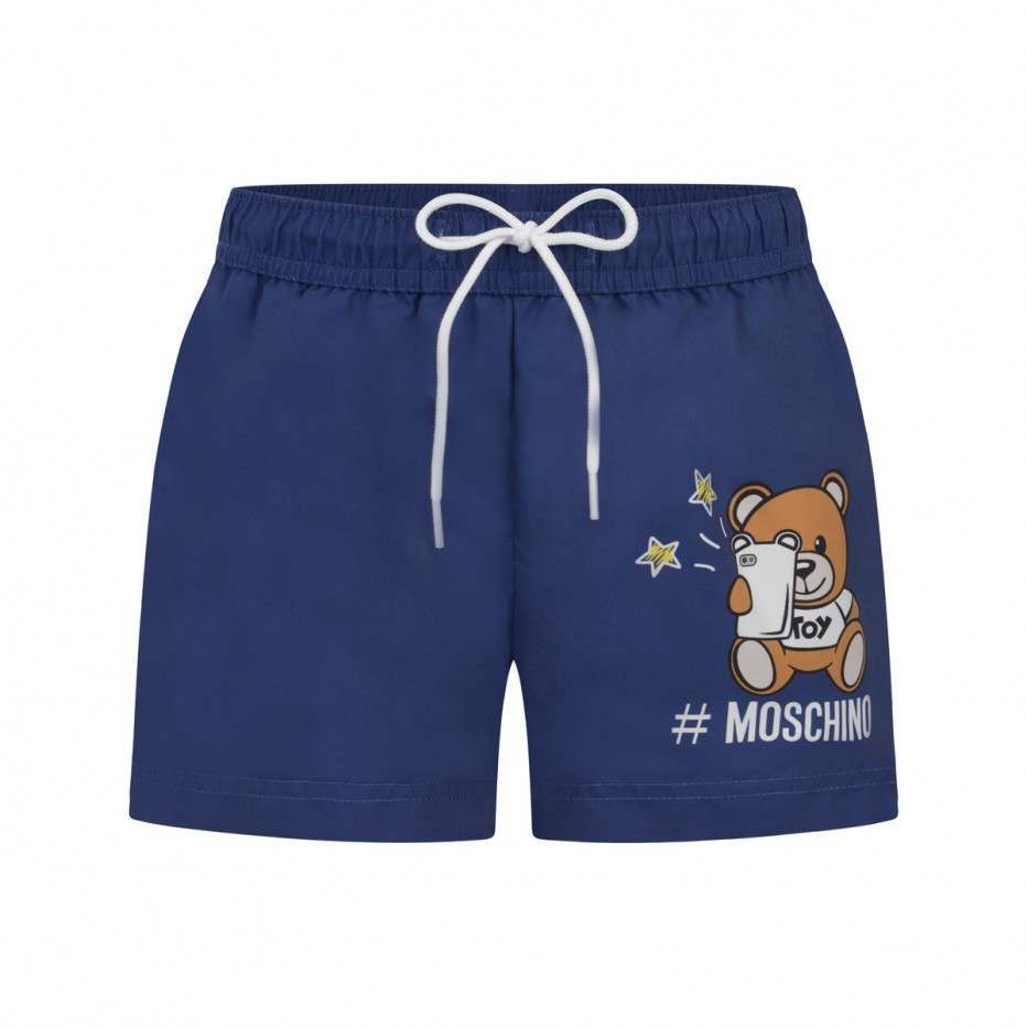 Boys Blue Teddy Swim Shorts