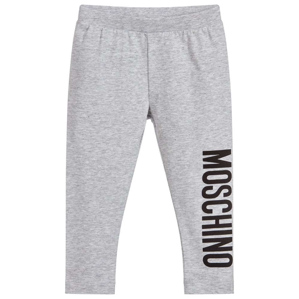 Baby Girls Grey Cotton Leggings