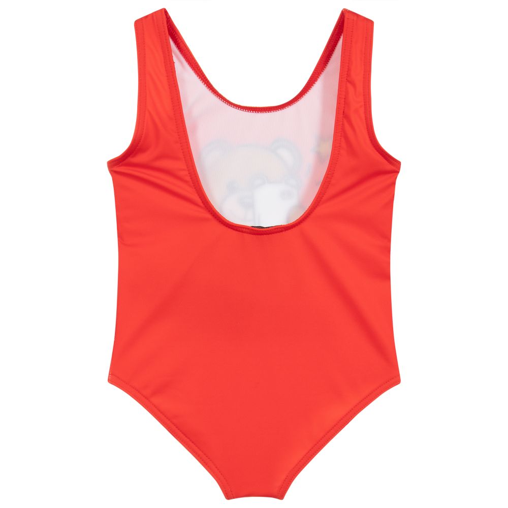 Baby Girls Red Teddy Swimsuit
