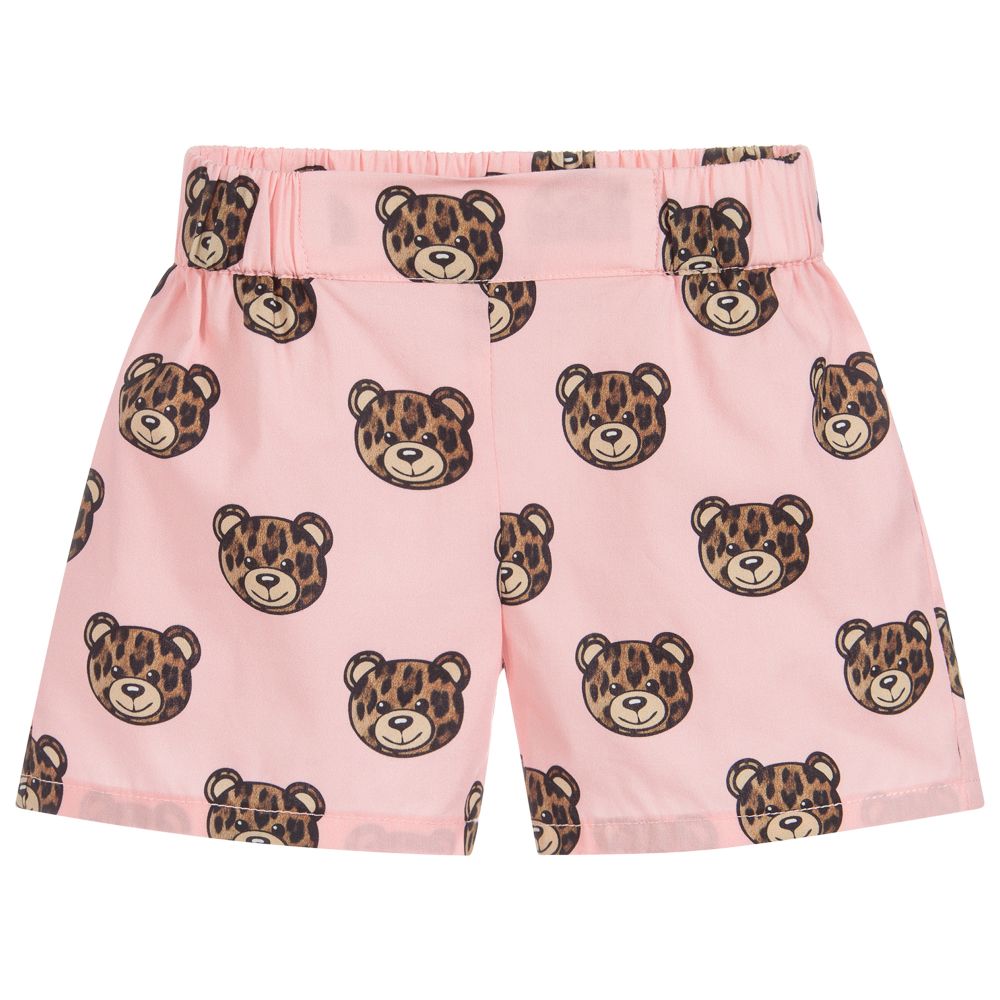 Baby Girls Pink Leopard Shorts