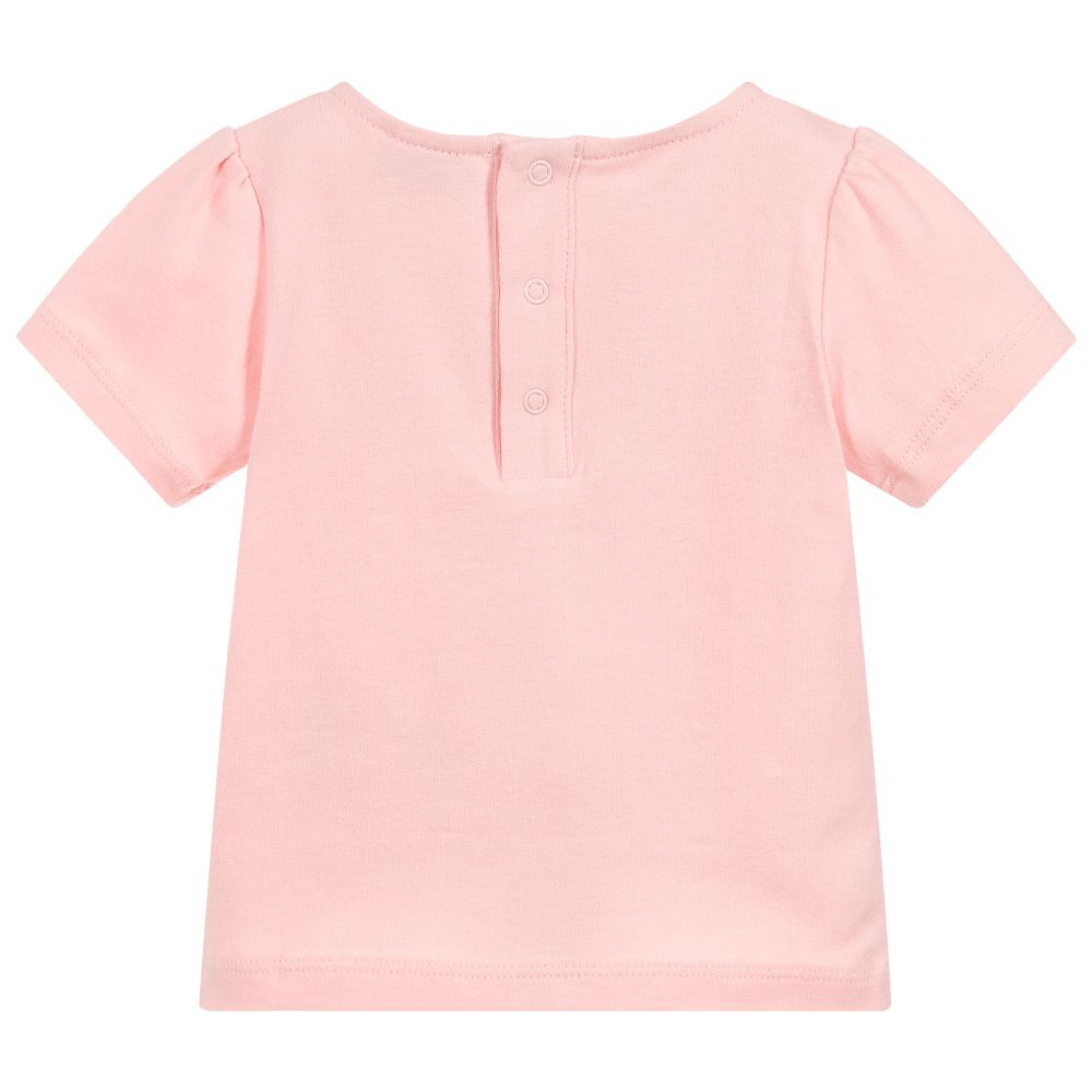 Baby Girls Pink Teddy T-shirt
