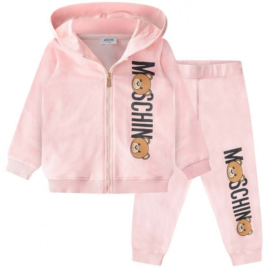 Baby Boys & Girls Pink Teddy Cotton Sets