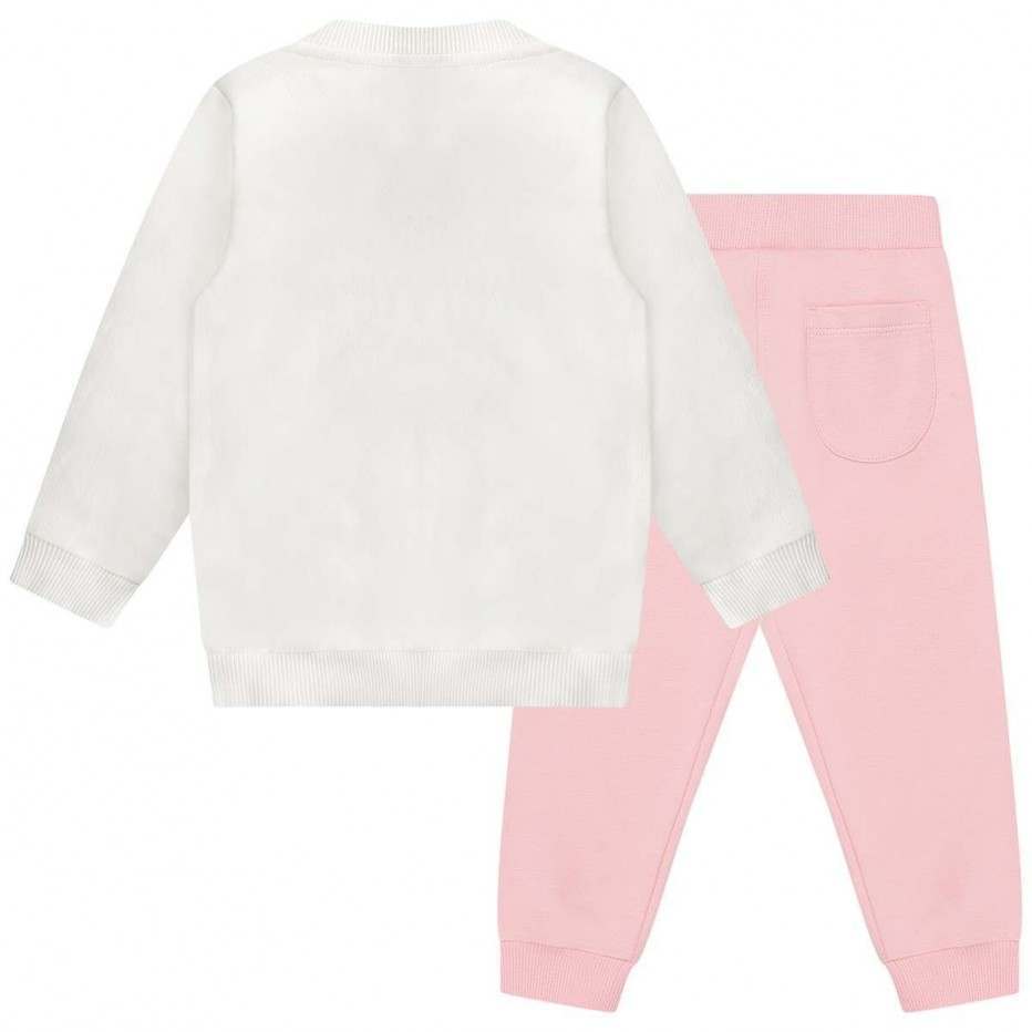 Baby Girls Pink Teddy Cotton Set