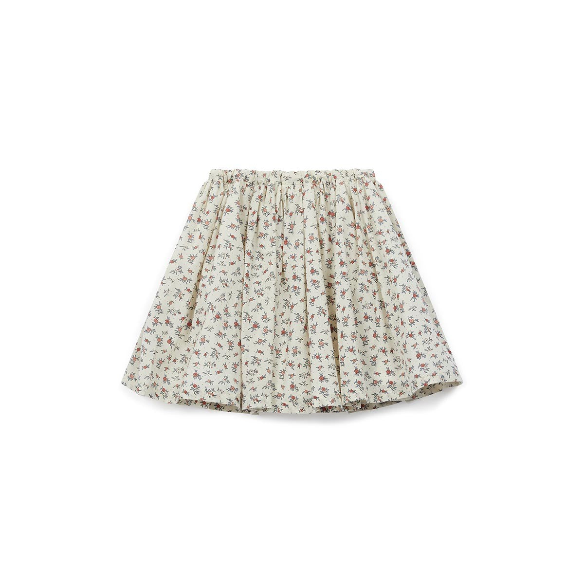 Girls Printed Flowers Cotton Skirt