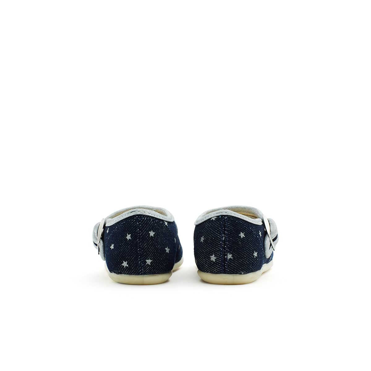 Baby Girls Dark Blue Cotton Shoes