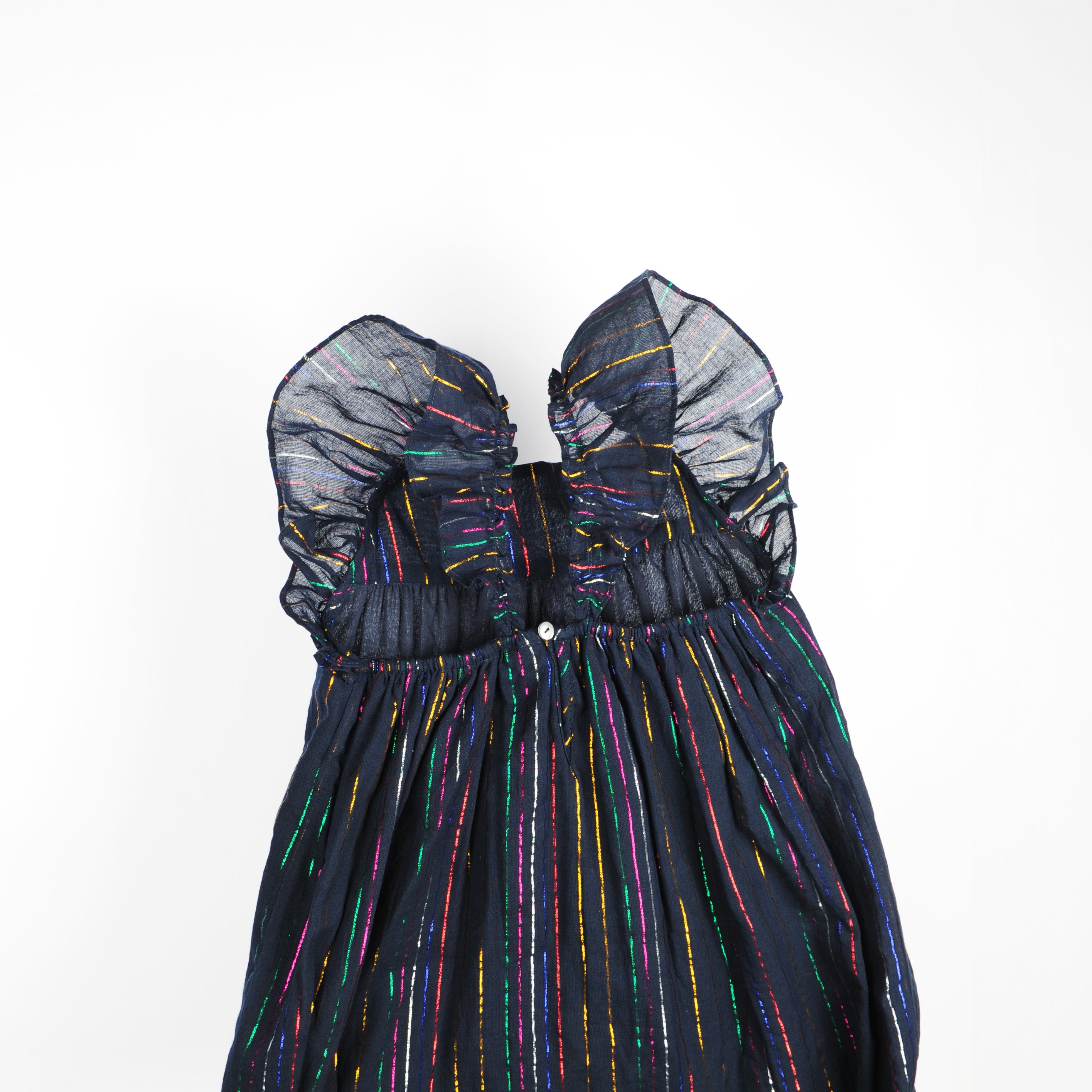 Girls Black Stripes Cotton Dress