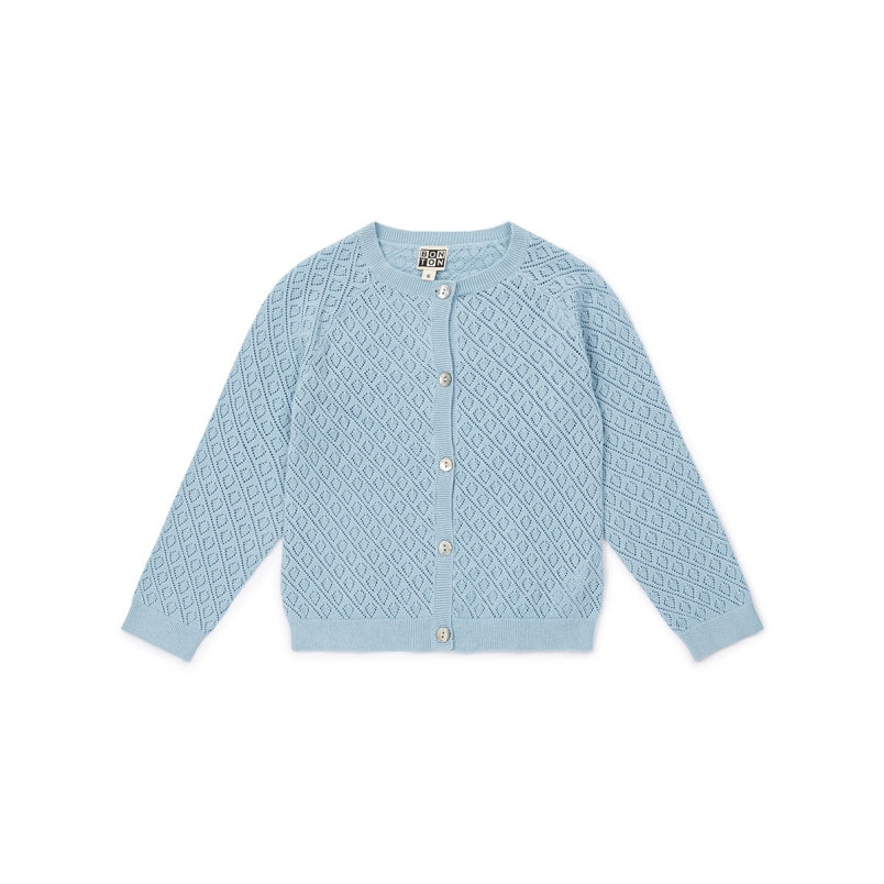 Girls Blue Cotton Cardigan