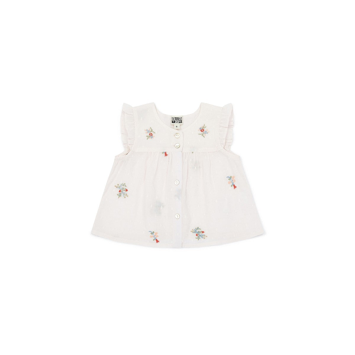 Baby Girls Pink Embroidered Cotton Top