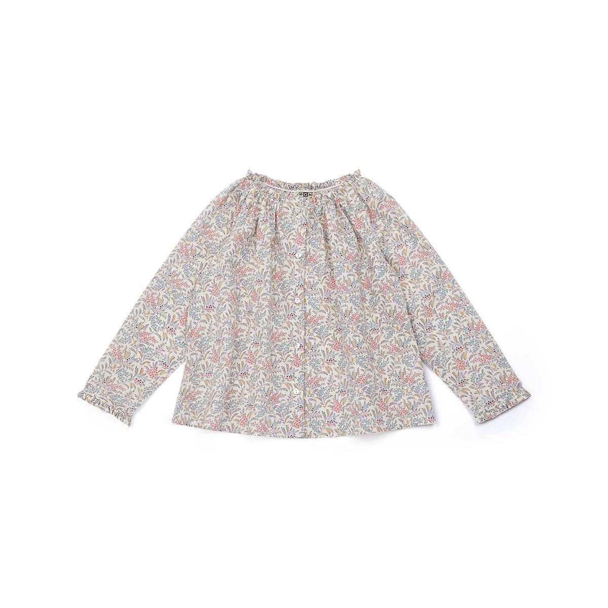 Girls Lavender Printing Cotton Shirt
