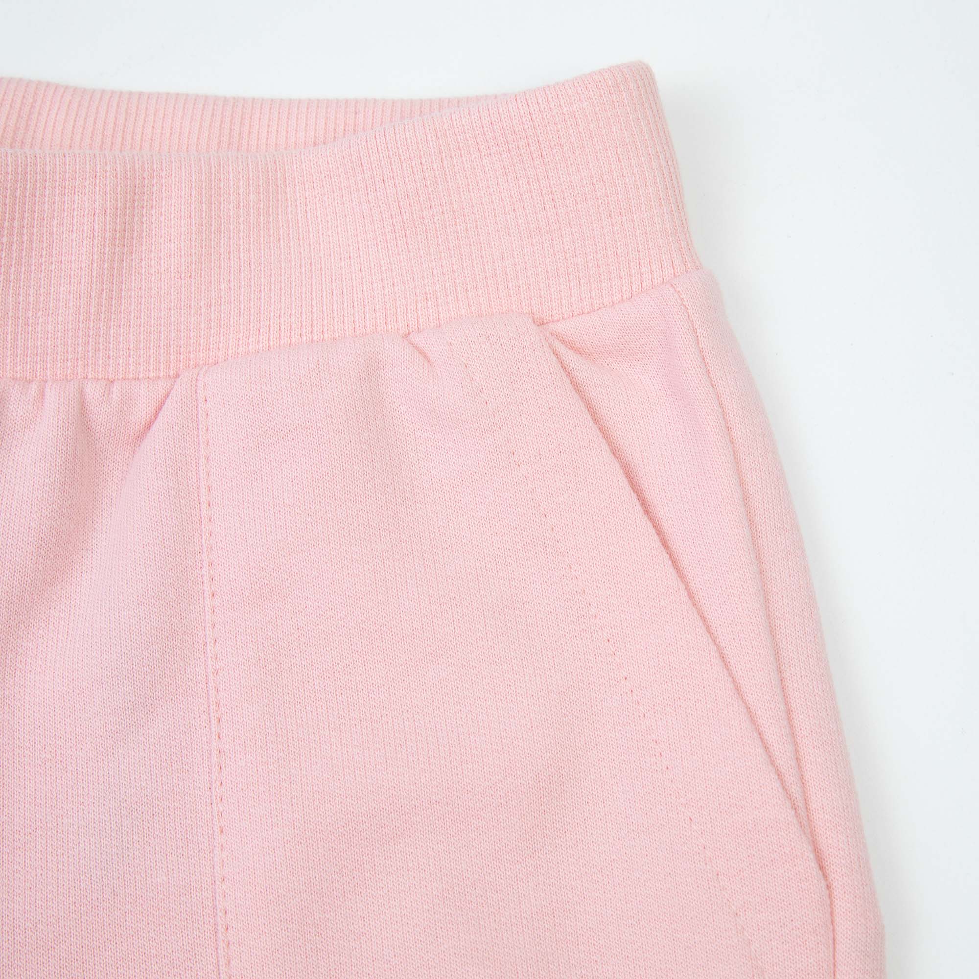 Baby Boys & Girls Pink Cotton Trousers