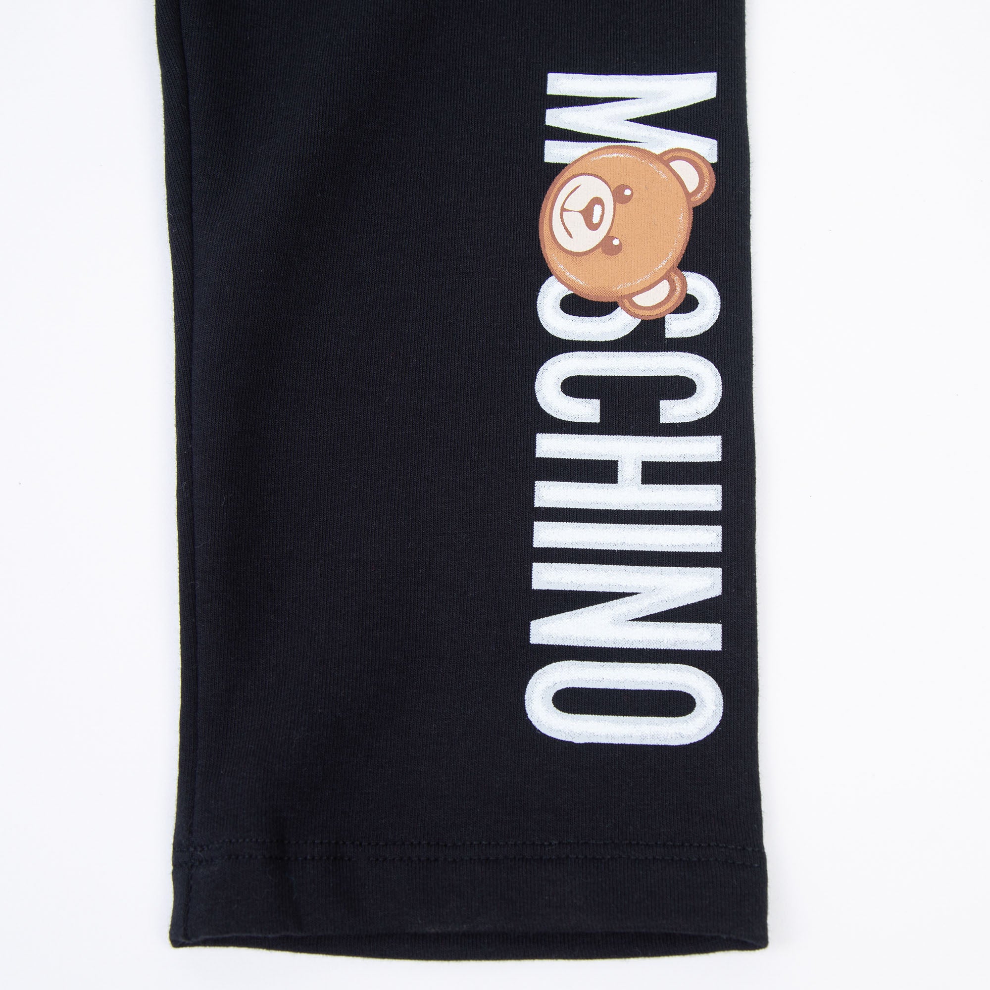 Baby Boys & Girls Black Logo Cotton Trousers