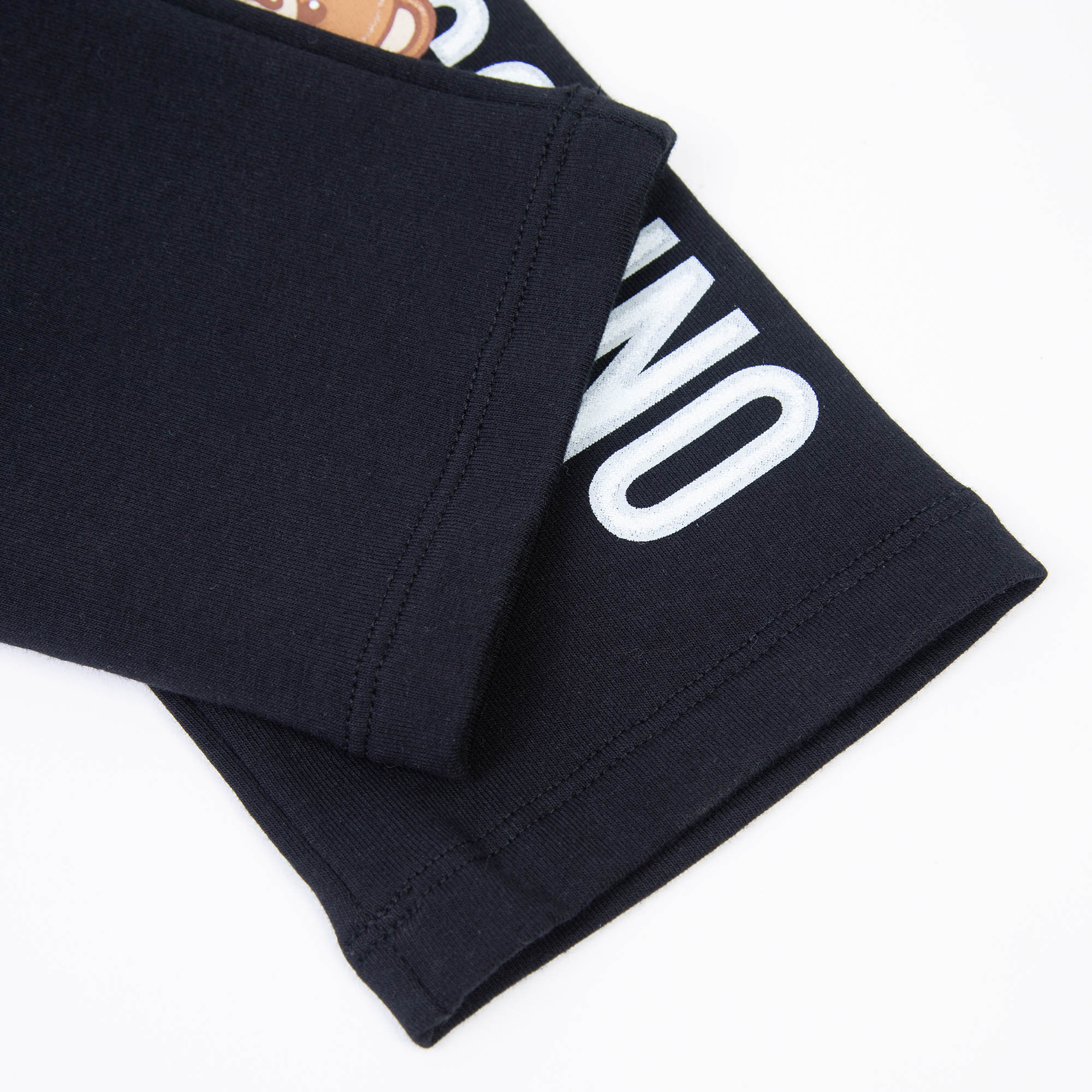 Baby Boys & Girls Black Logo Cotton Trousers