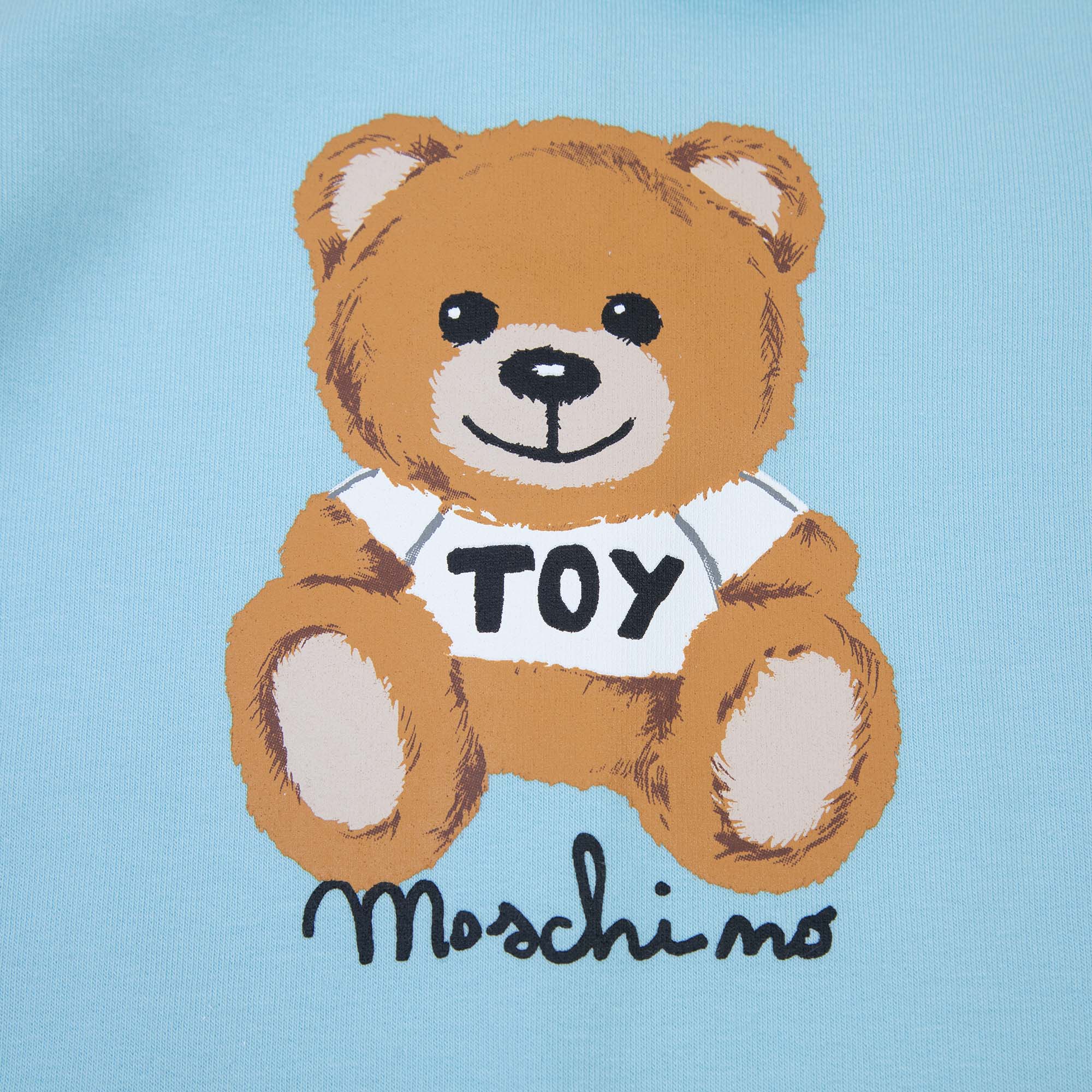 Baby Boys & Girls Blue Logo Cotton Babysuit