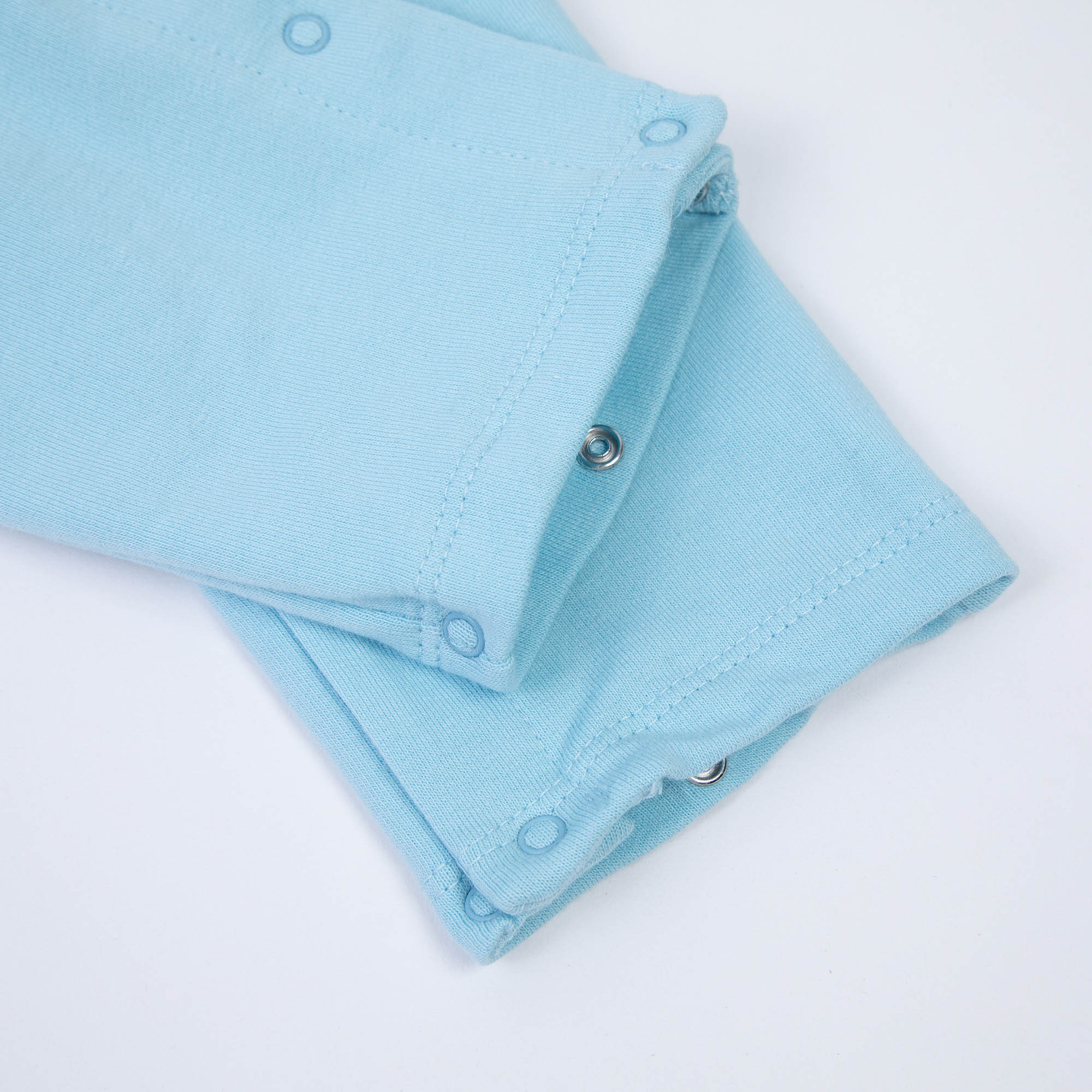 Baby Boys & Girls Blue Logo Cotton Babysuit